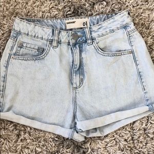 Denim mom shorts